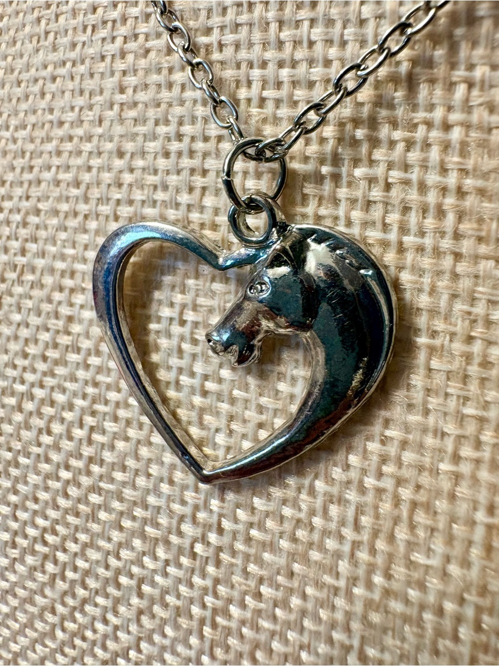 Horse girl pendant necklace